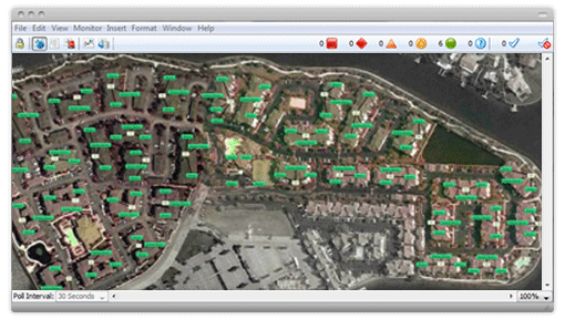 Overlay your IT infrastructure within Google Earth within Intermapper network mapping software